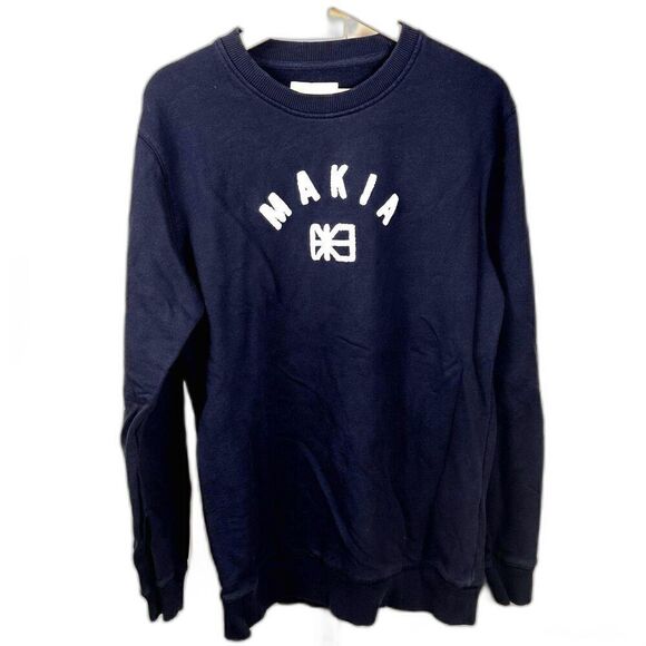 MAKIA Men's Navy Blue Logo Crewneck Sweatshirt Sz XL EUC - Picture 1 of 7